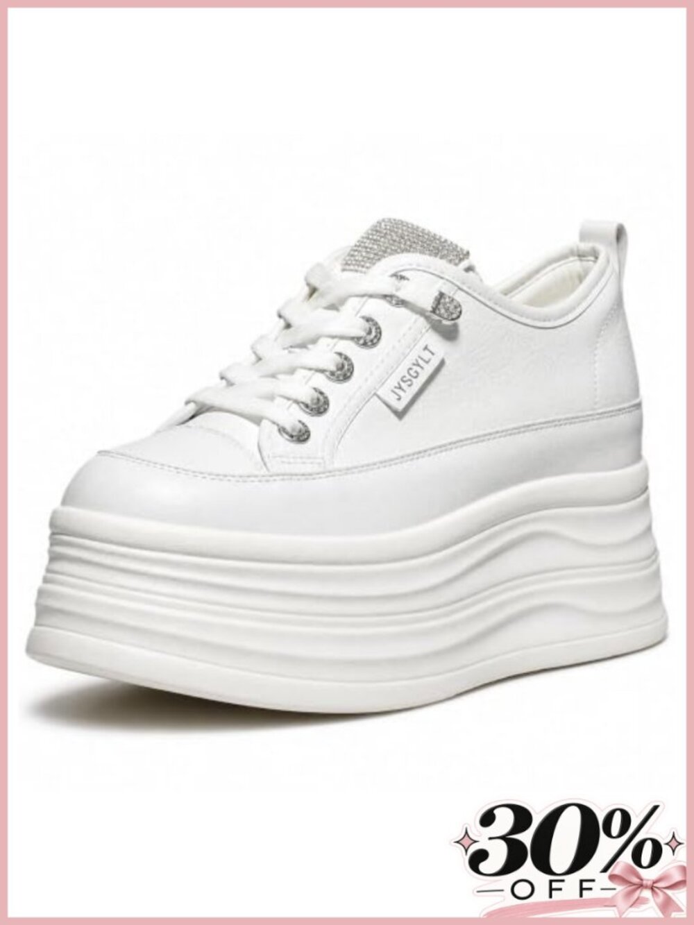 Chunky Platform Glitter Sneakers Casual Walking Shoes